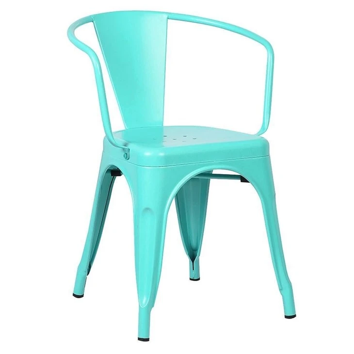 Hot Sale Tolix Armrest Chair Metal Bar Restaurant For Commercial Use factory